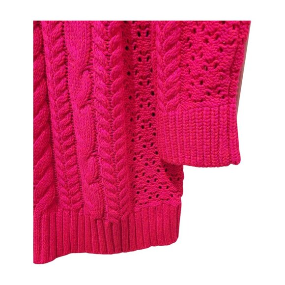 ALICE + OLIVIA Lennie Cable Mini Dress Wild Pink Long Sleeve Medium M - Picture 4 of 9